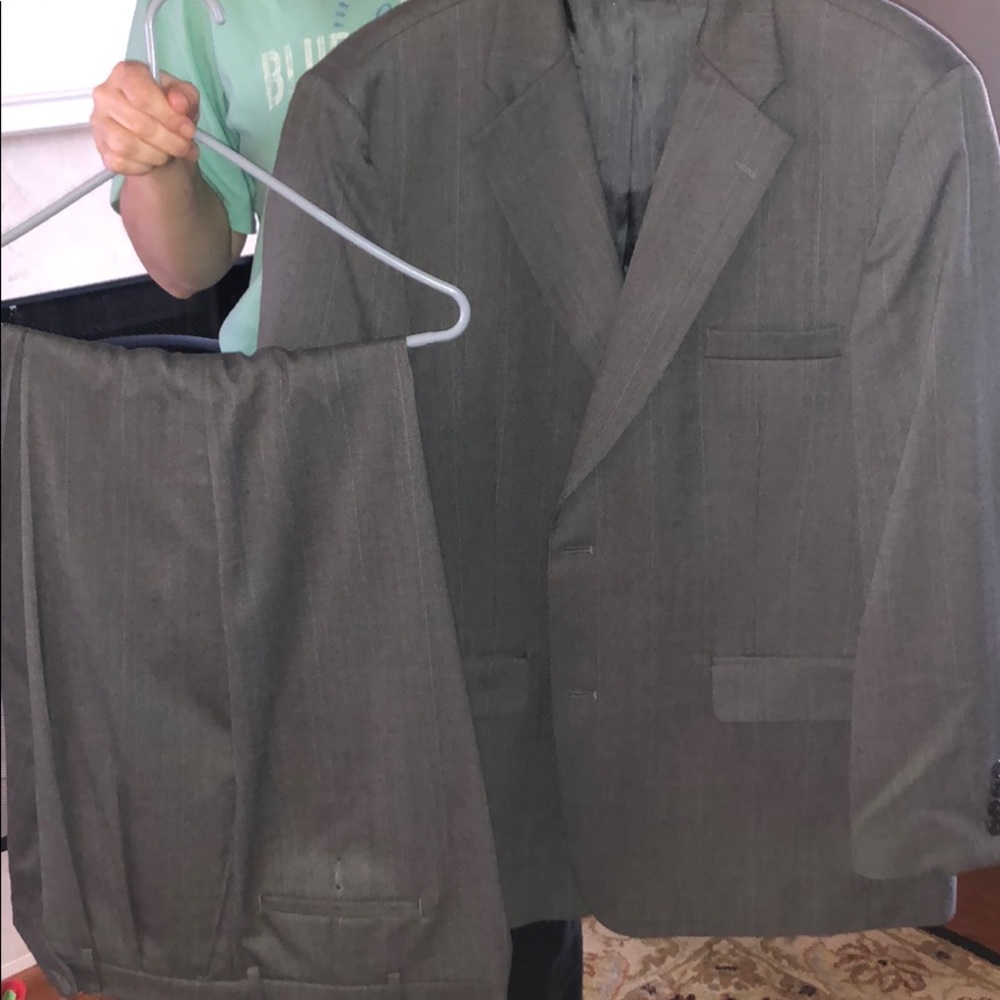 grey suit
